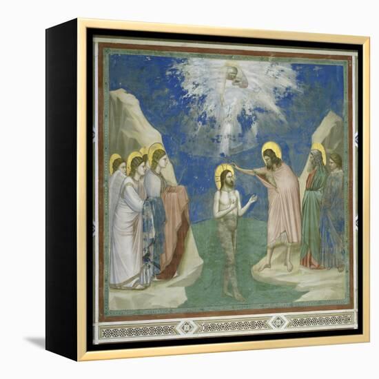 Baptism of Christ-Giotto di Bondone-Framed Premier Image Canvas