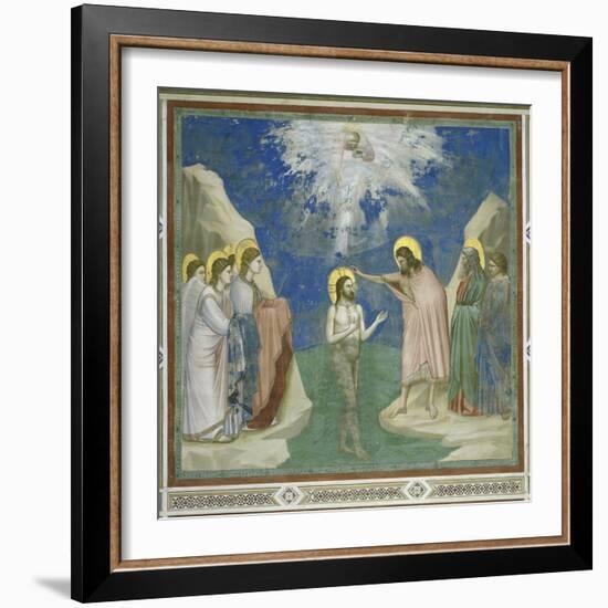 Baptism of Christ-Giotto di Bondone-Framed Giclee Print