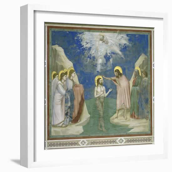 Baptism of Christ-Giotto di Bondone-Framed Giclee Print