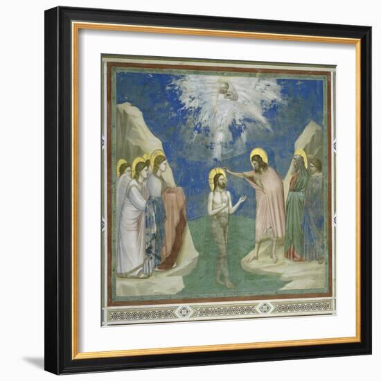 Baptism of Christ-Giotto di Bondone-Framed Giclee Print