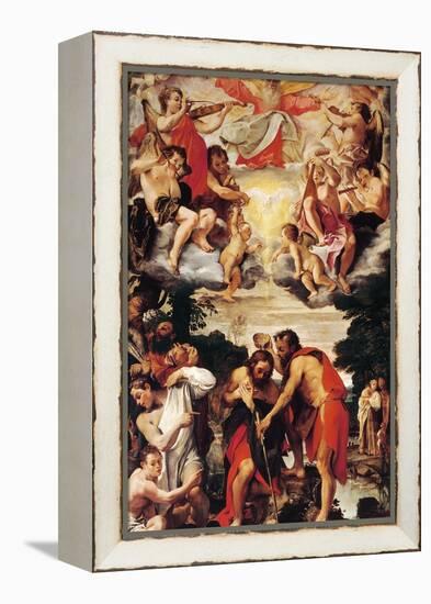 Baptism of Christ-Annibale Carracci-Framed Premier Image Canvas