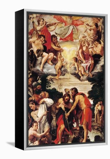Baptism of Christ-Annibale Carracci-Framed Premier Image Canvas