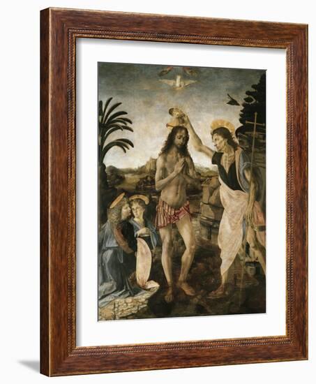 Baptism of Christ-Leonardo da Vinci-Framed Giclee Print