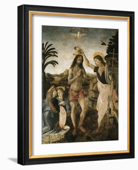 Baptism of Christ-Leonardo da Vinci-Framed Giclee Print