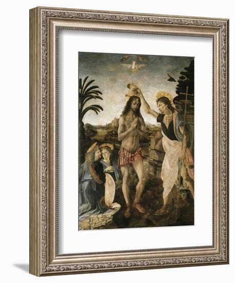 Baptism of Christ-Leonardo da Vinci-Framed Giclee Print