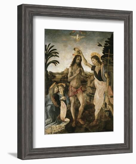 Baptism of Christ-Leonardo da Vinci-Framed Giclee Print