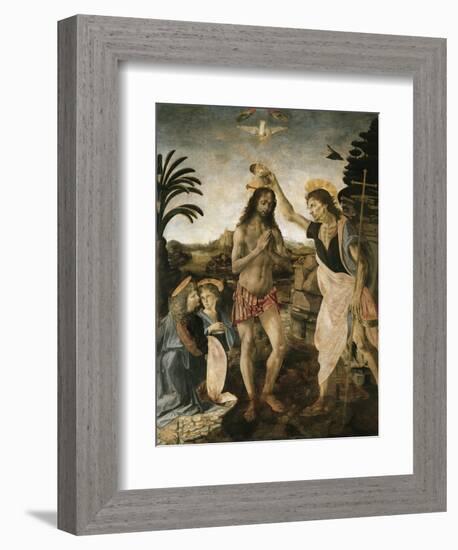 Baptism of Christ-Leonardo da Vinci-Framed Giclee Print
