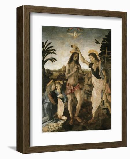 Baptism of Christ-Leonardo da Vinci-Framed Giclee Print