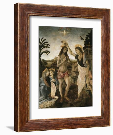 Baptism of Christ-Leonardo da Vinci-Framed Giclee Print