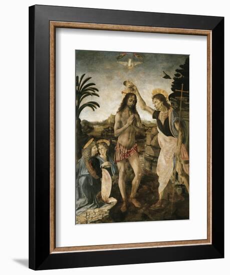 Baptism of Christ-Leonardo da Vinci-Framed Giclee Print