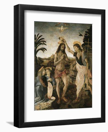 Baptism of Christ-Leonardo da Vinci-Framed Giclee Print