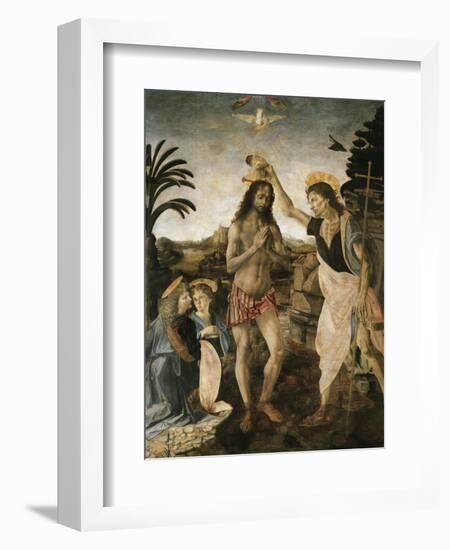 Baptism of Christ-Leonardo da Vinci-Framed Giclee Print