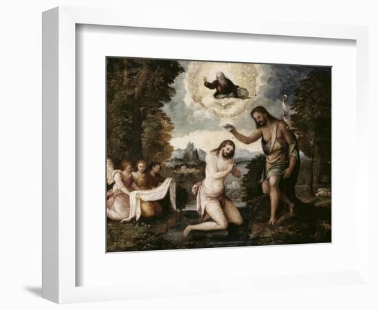 Baptism of Christ-Paris Bordone-Framed Giclee Print