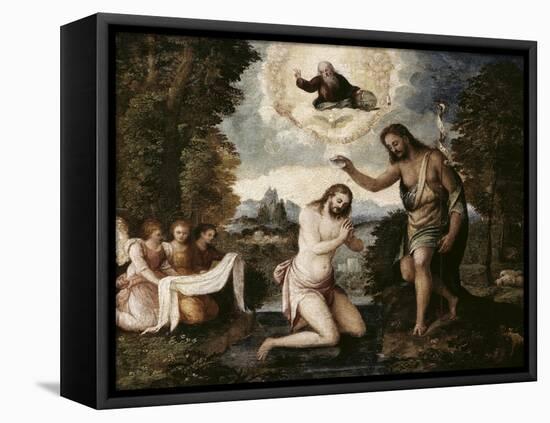 Baptism of Christ-Paris Bordone-Framed Premier Image Canvas