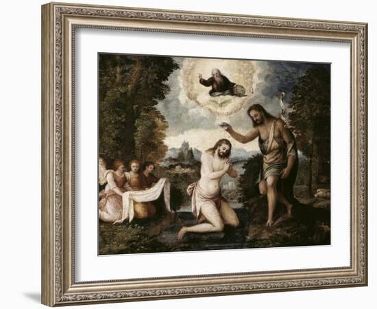 Baptism of Christ-Paris Bordone-Framed Giclee Print