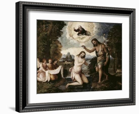 Baptism of Christ-Paris Bordone-Framed Giclee Print