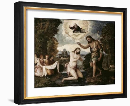 Baptism of Christ-Paris Bordone-Framed Giclee Print