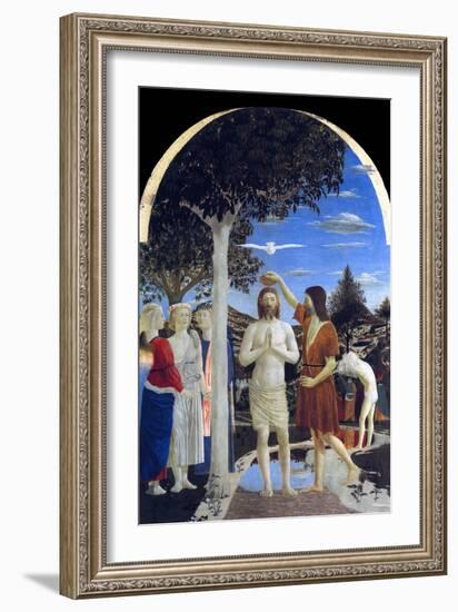 Baptism of Christ-Piero della Francesca-Framed Art Print