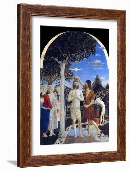 Baptism of Christ-Piero della Francesca-Framed Art Print