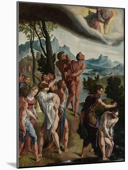 Baptism of Christ-Jan van Scorel-Mounted Art Print