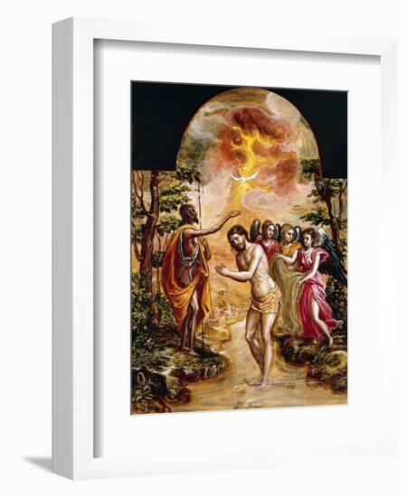 Baptism of Christ-El Greco-Framed Giclee Print