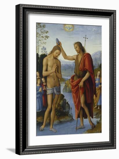 Baptism of Christ-Pietro Perugino-Framed Giclee Print