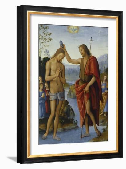 Baptism of Christ-Pietro Perugino-Framed Giclee Print