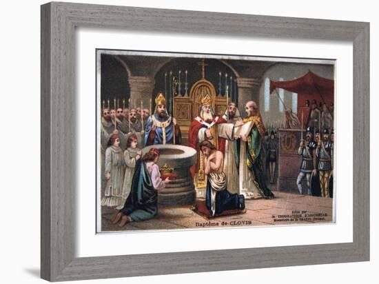 Baptism of Clovis, 496 Ad-null-Framed Giclee Print