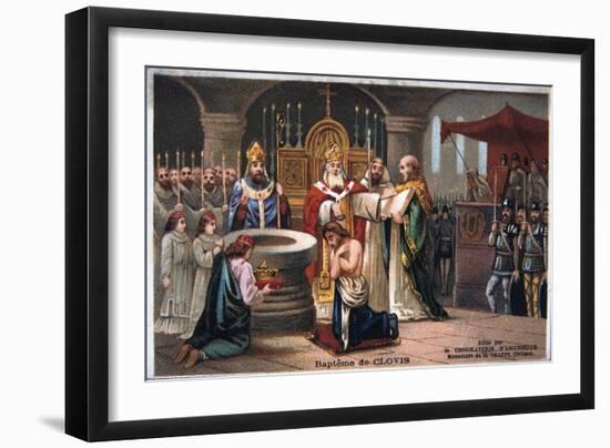 Baptism of Clovis, 496 Ad-null-Framed Giclee Print