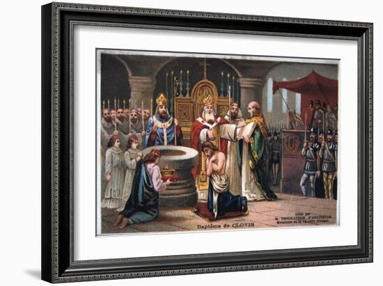 Baptism of Clovis, 496 Ad-null-Framed Giclee Print