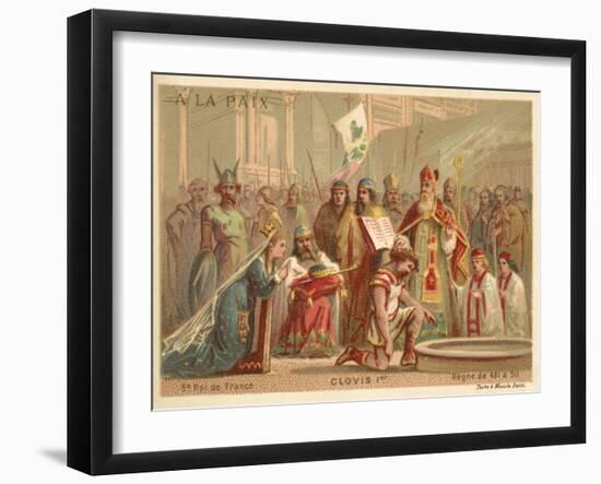 Baptism of Clovis I, King of the Franks, 496-null-Framed Giclee Print