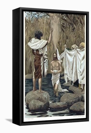 Baptism of Jesus by John the Baptist, C1890-James Jacques Joseph Tissot-Framed Premier Image Canvas