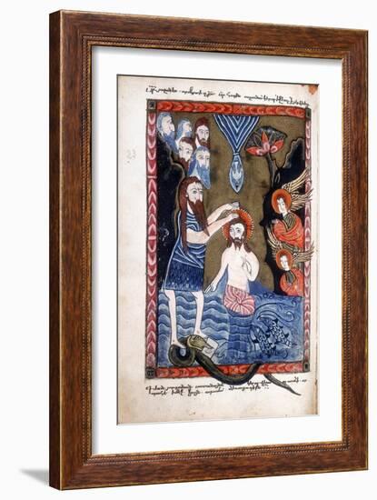 Baptism of Jesus by John the Baptist, from Armenian Evangelistery-null-Framed Giclee Print