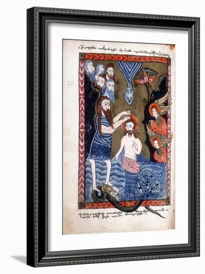 Baptism of Jesus by John the Baptist, from Armenian Evangelistery-null-Framed Giclee Print