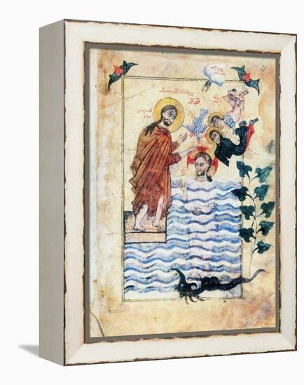 Baptism of Jesus by St John the Baptist, 1305-Simeon Artchichetski-Framed Premier Image Canvas