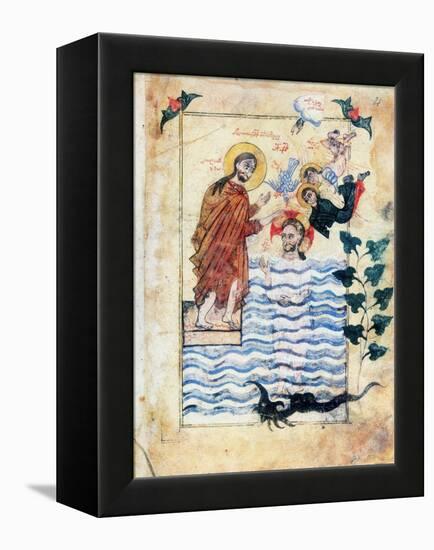 Baptism of Jesus by St John the Baptist, 1305-Simeon Artchichetski-Framed Premier Image Canvas