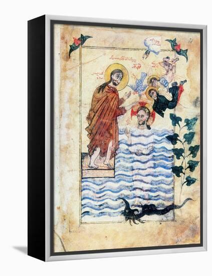 Baptism of Jesus by St John the Baptist, 1305-Simeon Artchichetski-Framed Premier Image Canvas