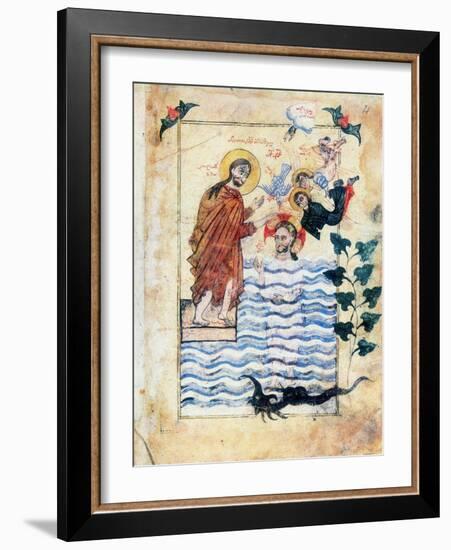 Baptism of Jesus by St John the Baptist, 1305-Simeon Artchichetski-Framed Giclee Print