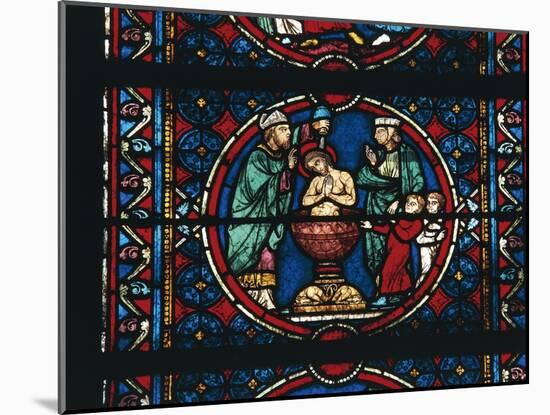Baptism of Jesus, Choir Window, Notre-Dame Cathedral-null-Mounted Giclee Print