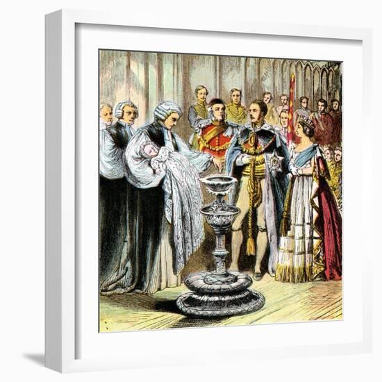 Baptism of Prince of Wales, 1842-null-Framed Giclee Print