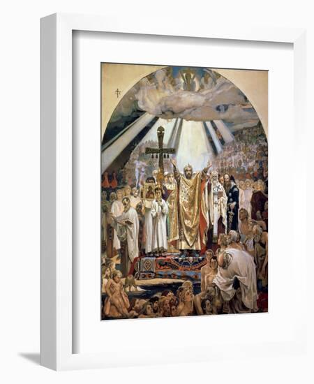 Baptism of Rus, 1885-96-Victor Mikhailovich Vasnetsov-Framed Giclee Print