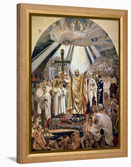 Baptism of Rus, 1885-96-Victor Mikhailovich Vasnetsov-Framed Premier Image Canvas