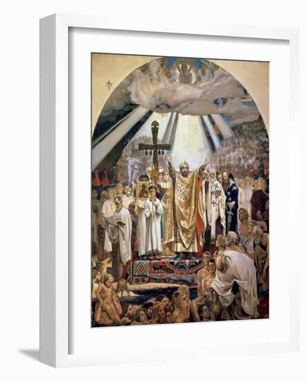 Baptism of Rus, 1885-96-Victor Mikhailovich Vasnetsov-Framed Giclee Print