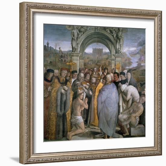 Baptism of Saint Augustine--Framed Giclee Print