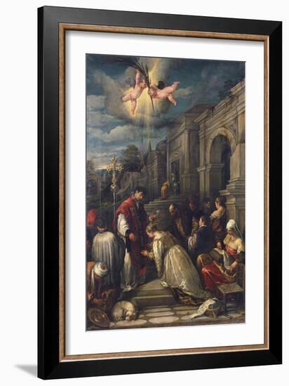 Baptism of St Lucilla-Jacopo Bassano-Framed Giclee Print