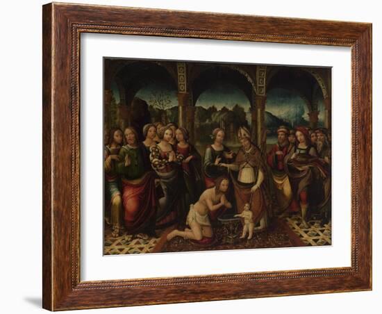 Baptismal Ceremony, End of 16th C-Amico Aspertini-Framed Giclee Print