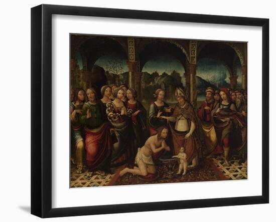 Baptismal Ceremony, End of 16th C-Amico Aspertini-Framed Giclee Print