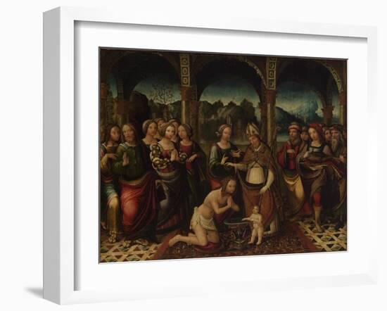 Baptismal Ceremony, End of 16th C-Amico Aspertini-Framed Giclee Print