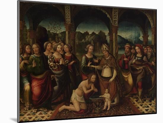 Baptismal Ceremony, End of 16th C-Amico Aspertini-Mounted Giclee Print