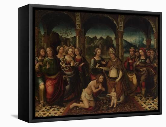 Baptismal Ceremony, End of 16th C-Amico Aspertini-Framed Premier Image Canvas